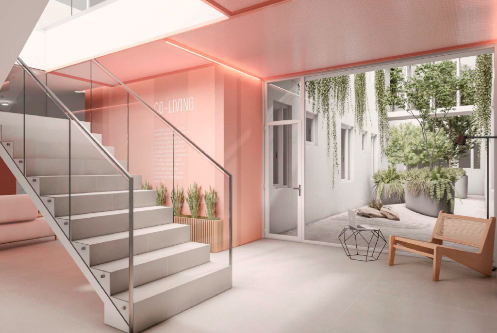 planta interior y patio